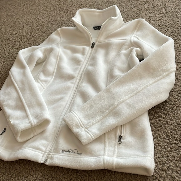 Eddie Bauer Women's White Full-Zip Fleece Jacket - Picture 6 of 10